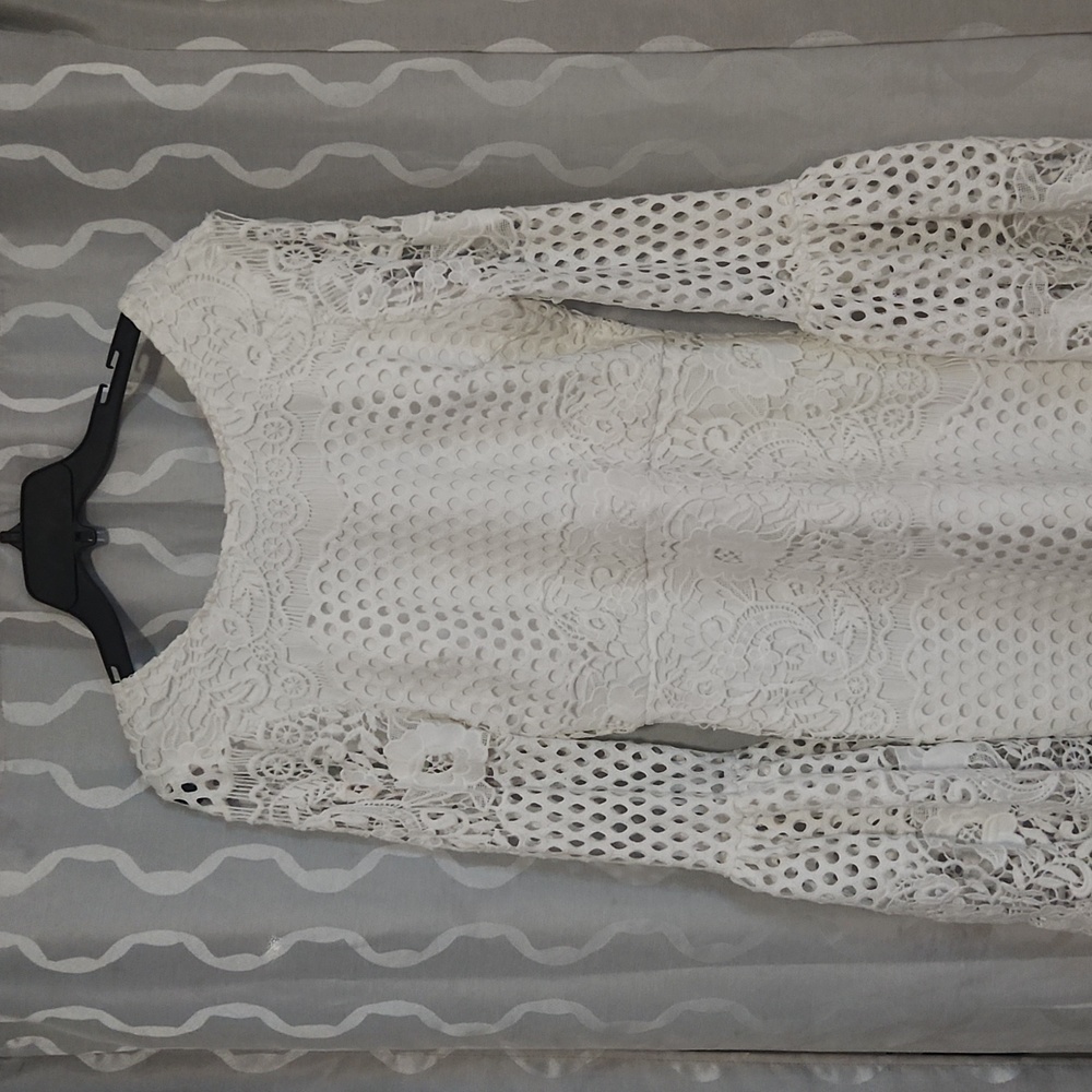 Lulus White Angelissa Bell Sleeve Dress